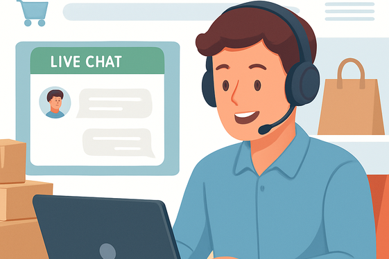 E-commerce Chat Moderation Careers illustration