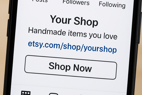 Optimize Your Etsy Shop Link in Bios illustration