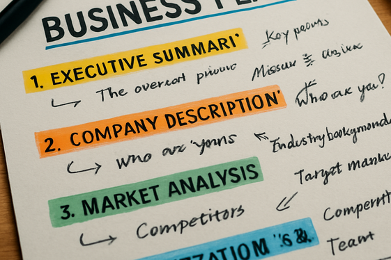 Create a Detailed Business Plan illustration