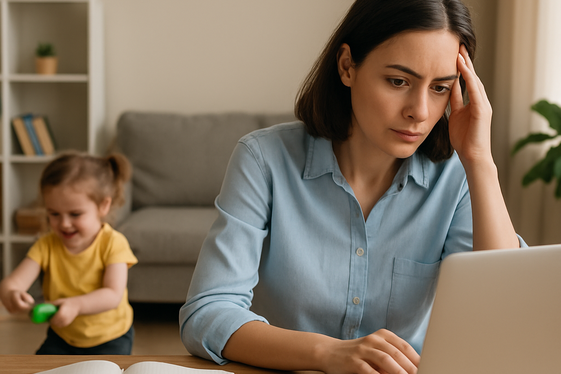 Balancing Freelance Grant Writing and Home Life illustration