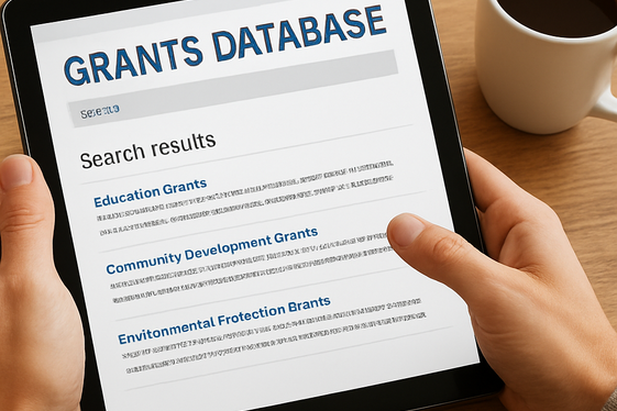 Researching Funding Sources and Grant Opportunities illustration