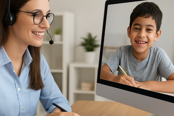 Virtual Tutoring and Teaching illustration