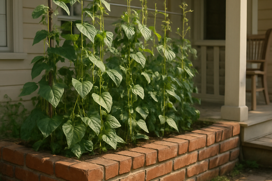 Build a Garden Wall with Climbing Vegetables illustration