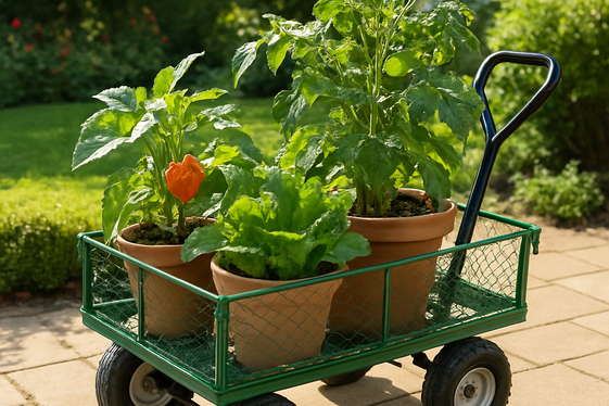 Use Portable Garden Carts for Mobility illustration