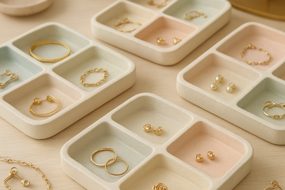 Customizable Clay Jewelry Organizers illustration