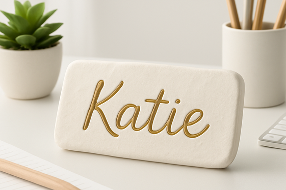 Personalized Nameplate Desk Decor illustration