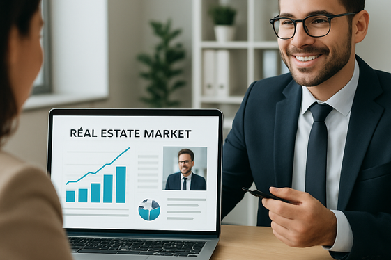Giving Real Estate Advice from Home illustration