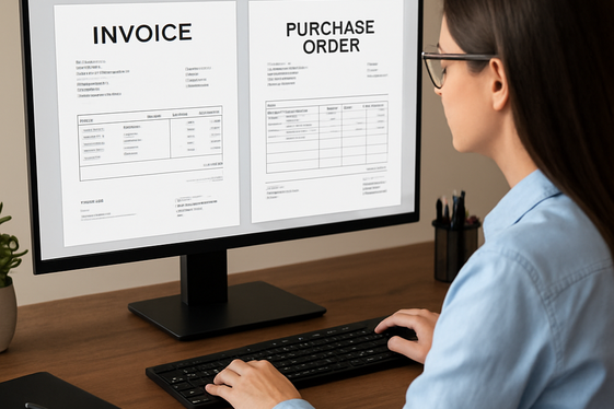 Remote Purchase Order Matching Roles illustration