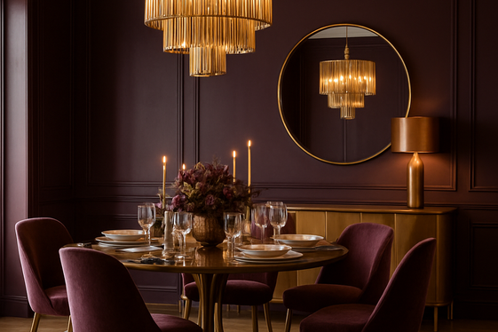 Plum meets Metallic: Accents That Dazzle illustration