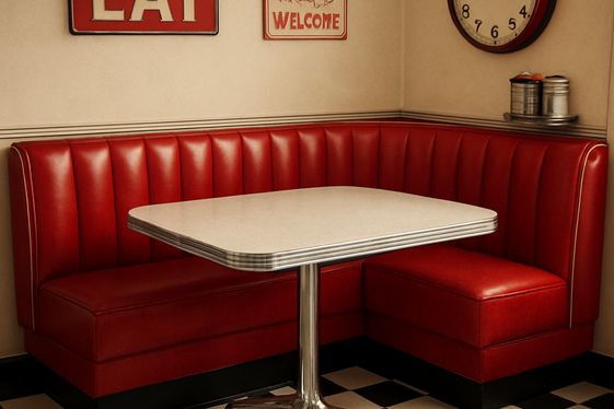 Vintage-Inspired Breakfast Nooks with Retro Flair illustration