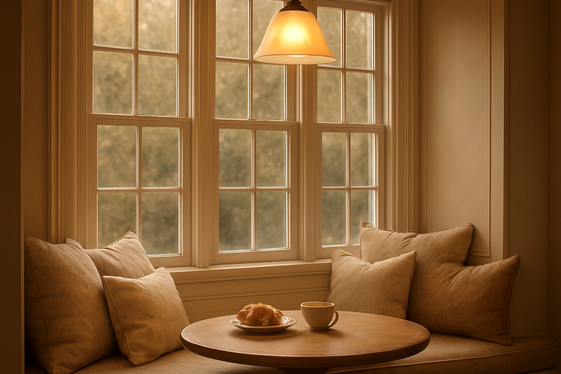 Classic Window Seat Breakfast Nooks with Cushions illustration