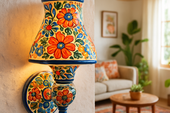 Hand-painted Ceramic Wall Sconces illustration
