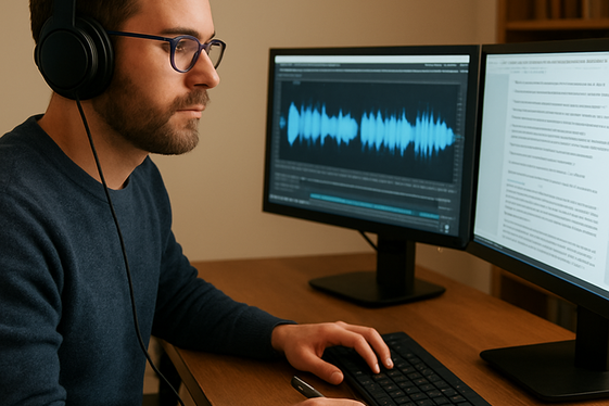 Building a Career in Voiceover Listening and Transcription illustration
