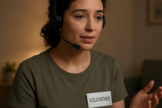 Working as a Crisis Hotline Volunteer with Benefits illustration