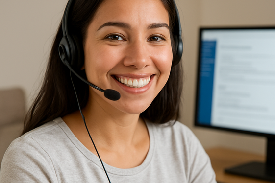 Providing Customer Service Listening Roles from Home illustration