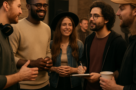Networking with Music Producers and Artists illustration