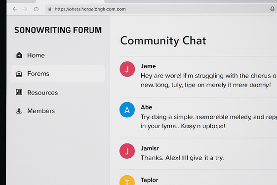 Joining Songwriting Communities and Forums illustration