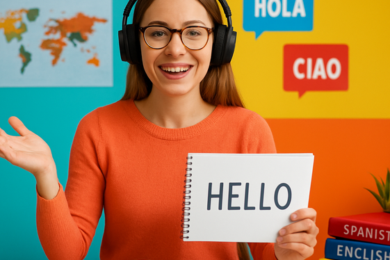 Online Language Instructor illustration