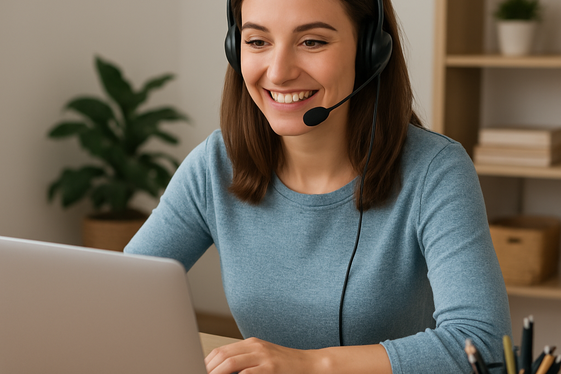 Remote Customer Support Representative illustration