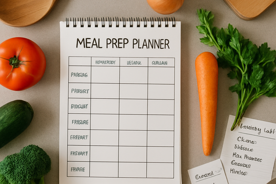 Meal Prep and Grocery Lists Books illustration