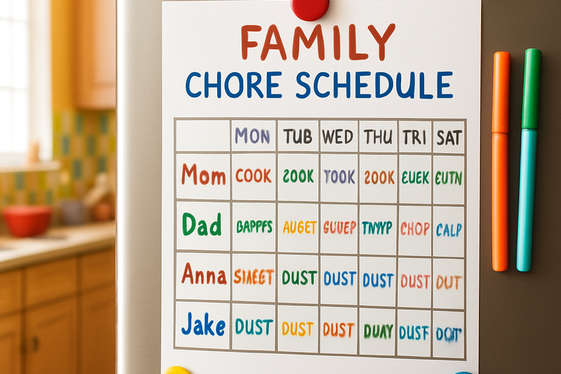 Family Chore and Cleaning Schedules illustration
