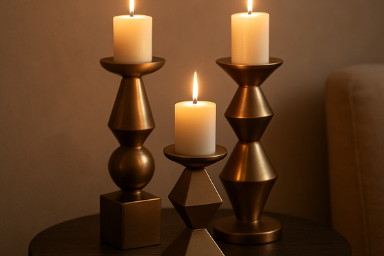 Sculptural Candle Holders illustration