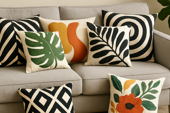 Accent Pillows with Bold Patterns illustration