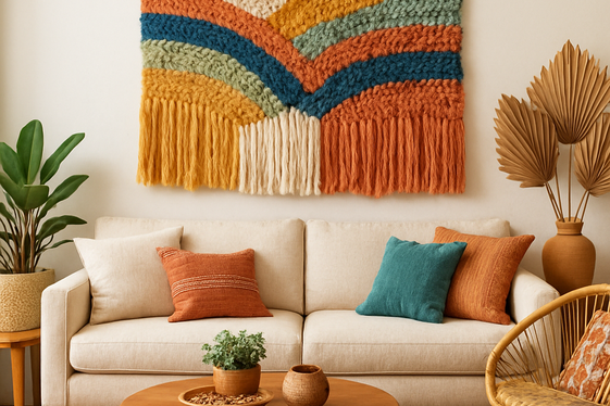 Woven Wall Hangings as Texture Art illustration