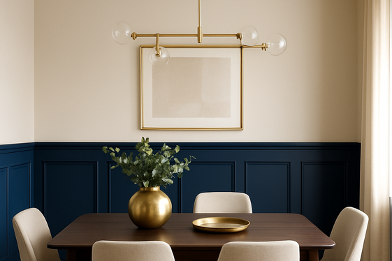 Two-Tone Wainscoting to Play with Color Contrast illustration