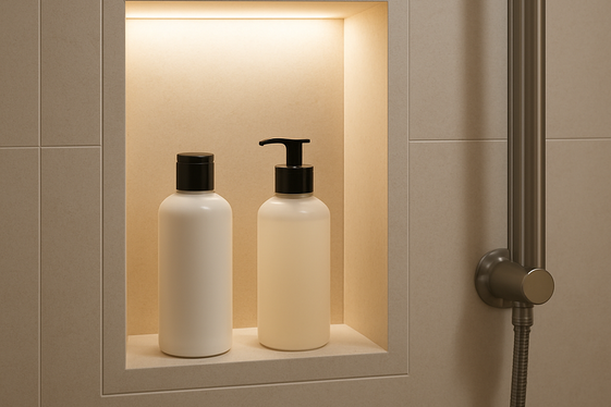 Backlit Shower Niches for Subtle Elegance illustration