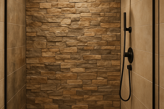 Stone Wall Accents Bring Nature Inside illustration