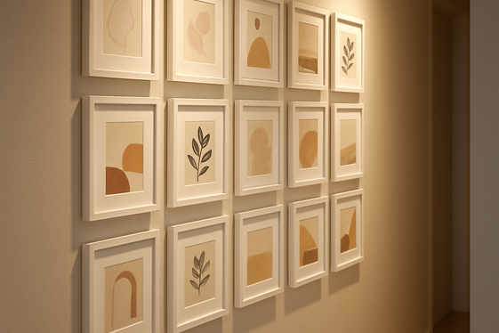 Create a Gallery Wall with Small Frames illustration