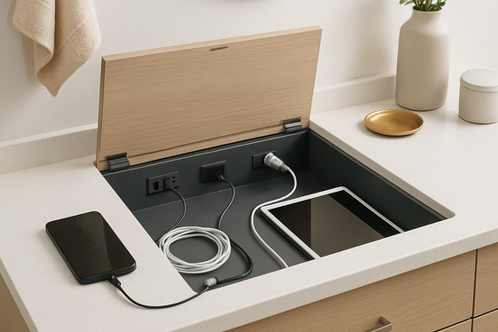 Choose a Vanity with a Hidden Charging Station illustration
