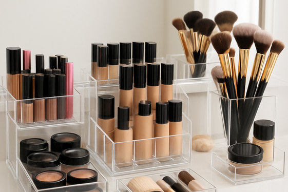 Use Clear Acrylic Organizers for Makeup Storage illustration