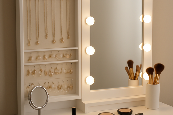 Integrate a Jewelry Organizer into Your Vanity illustration
