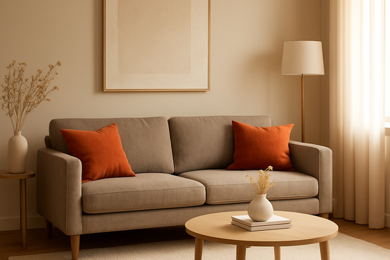 Warm Neutrals with Pops of Color illustration
