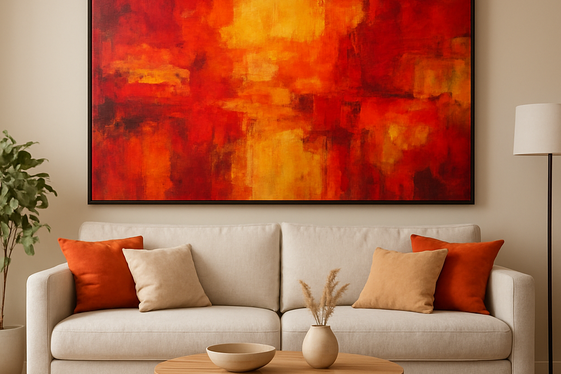 Bold Art Pieces with Warm Hues illustration
