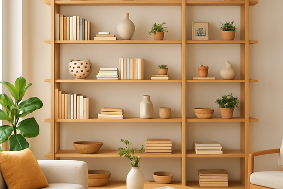 Open Shelving Featuring Personal Touches illustration