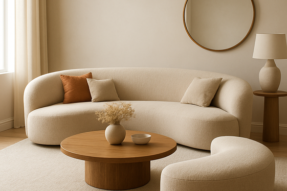 Curved Furniture to Soften Modern Lines illustration