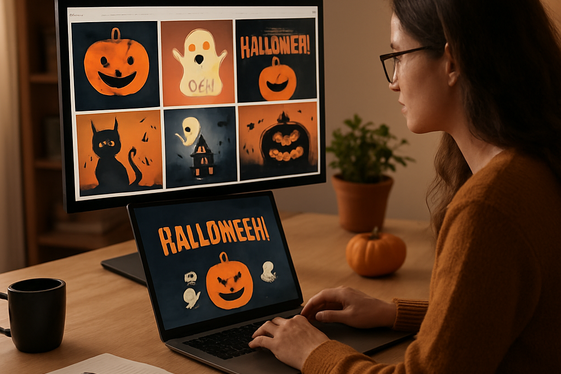 Social Media Manager for Halloween Events illustration