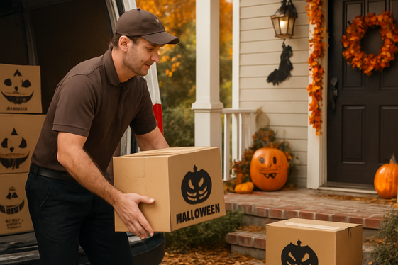 Seasonal Delivery Driver illustration
