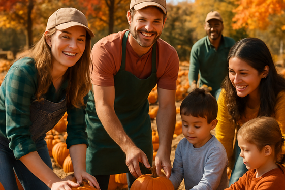 Pumpkin Patch Worker illustration