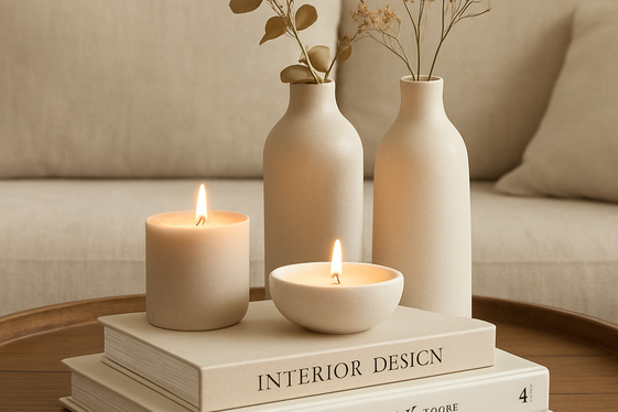 Layer Decorative Objects with Different Heights illustration