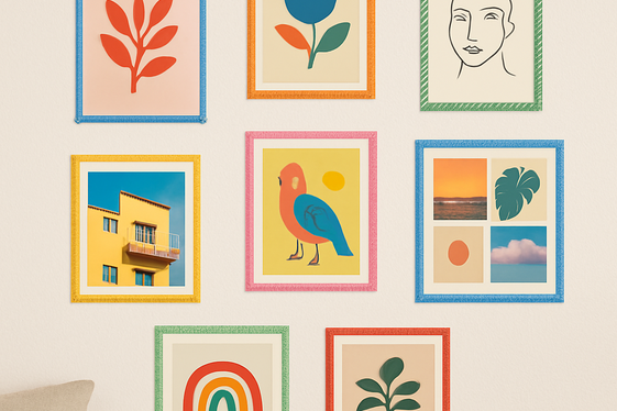 Display Art with Washi Tape or Removable Adhesive illustration