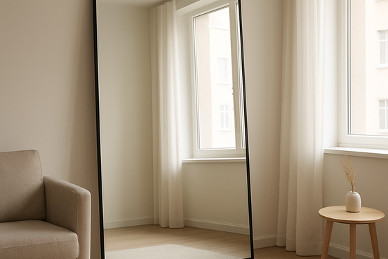 Hang a Statement Mirror without Drilling illustration