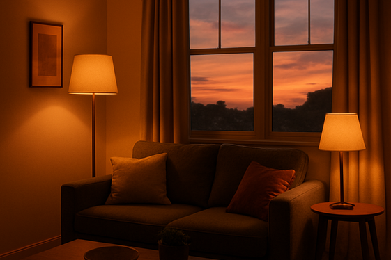 Add Ambient Lighting with Floor and Table Lamps illustration