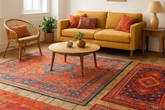 Use Area Rugs to Conceal Unsightly Floors illustration