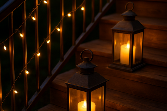 Brightening Spaces with String Lights and Lanterns illustration