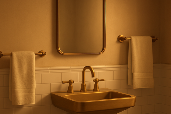 Vintage Brass Fixtures for a Warm Glow illustration