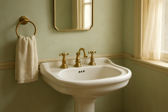 Pedestal Sinks with Modern Comfort illustration